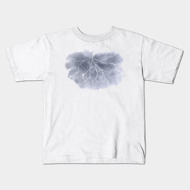 Thundercloud Watercolor Painting Kids T-Shirt by Neginmf